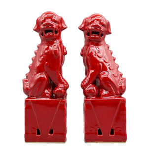 Chinesisches Fu- Hunde Set rot