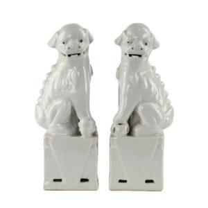 Chinesisches Fu- Hunde Set weiß