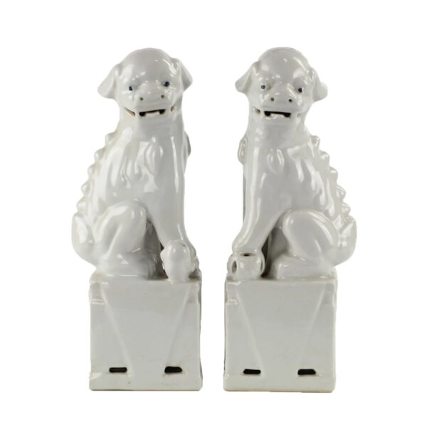 Chinesisches Fu- Hunde Set weiß