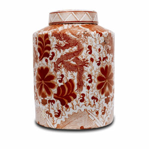 Rote Drachen Vase klein