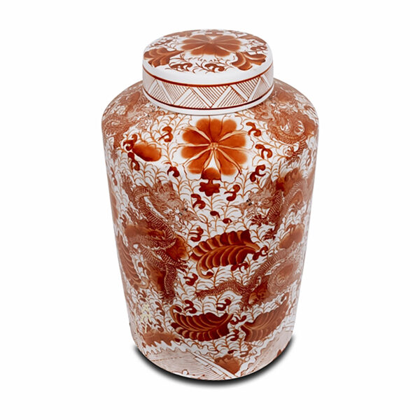 Rote Drachen Vase groß – Bild 2