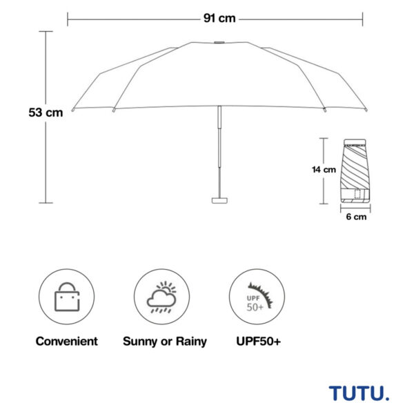 ultraleichter Mini regenschirm mit 50SPF