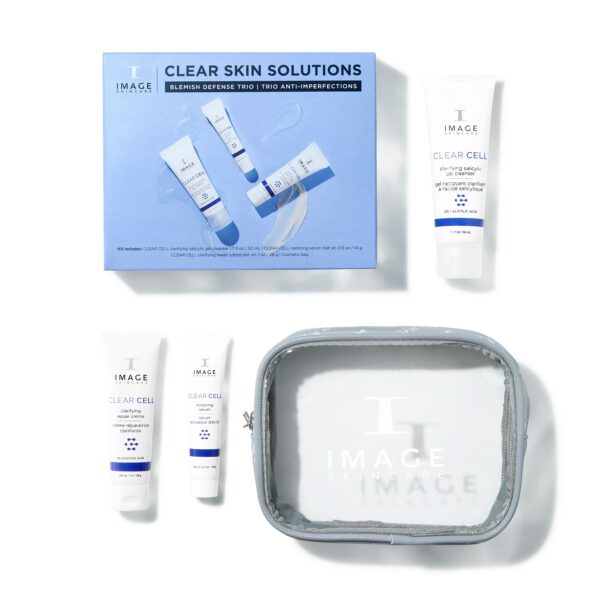 Image Skincare Clear Skin Solutions Travel Kit – Reinigungs- und Pflegeset gegen Unreinheiten in praktischer Reisegröße